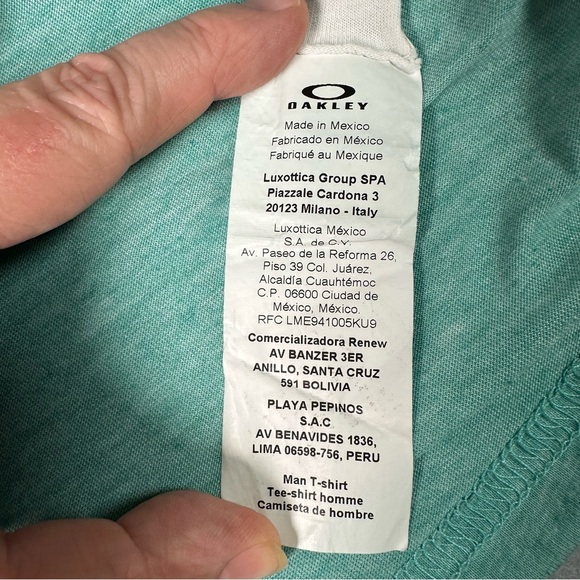 Oakley Men's Teal Short Sleeve Tee - Picture 4 of 7